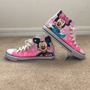 Custom painted Mickey and Minnie Converse